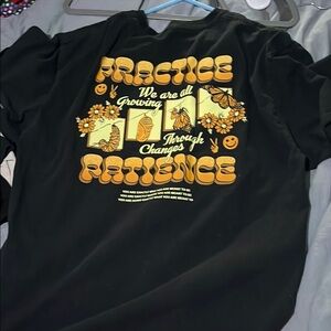 Black and Yellow Graphic Polo T-Shirt